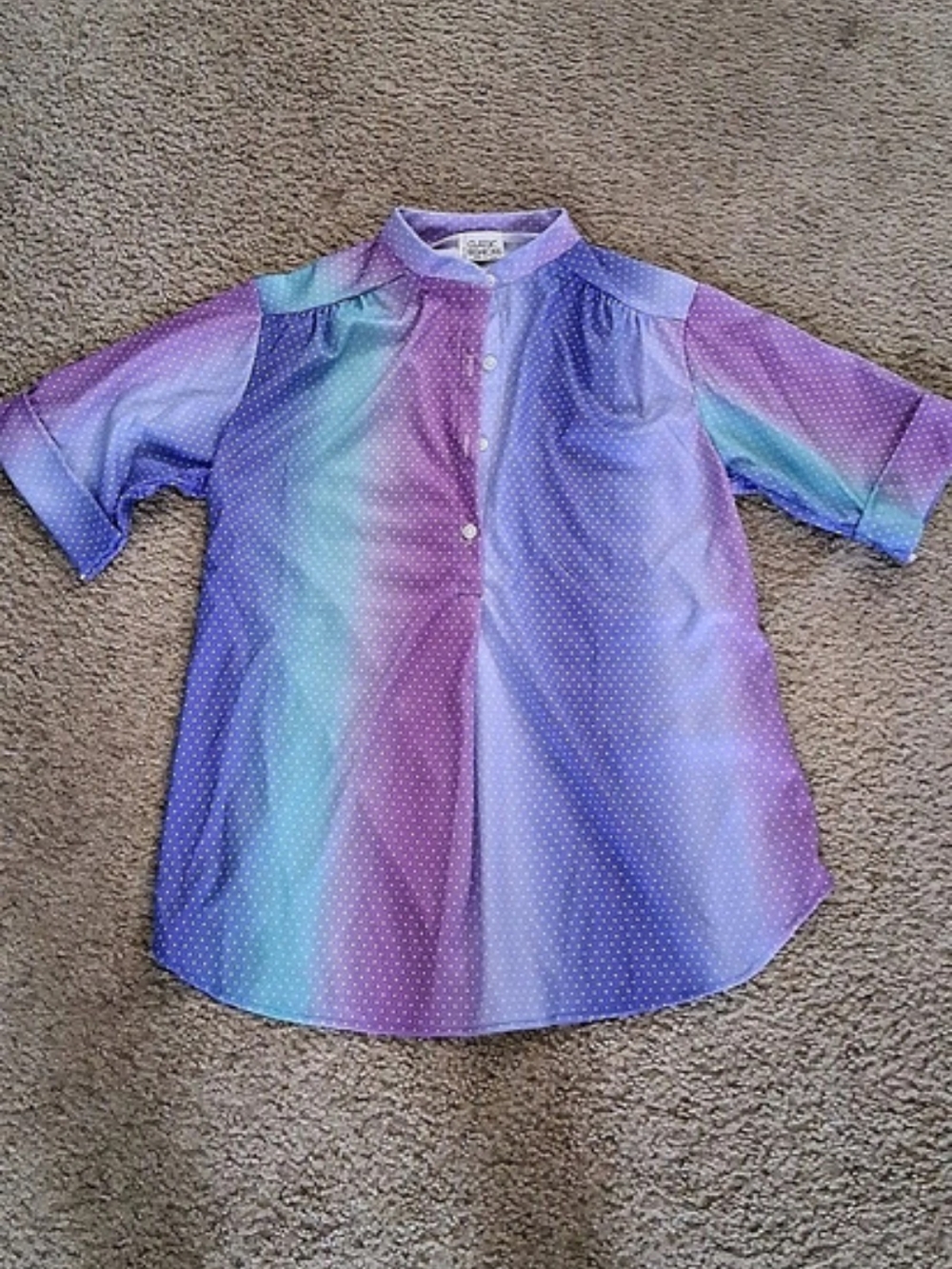 Vintage Polka Dot Button Front Shirt